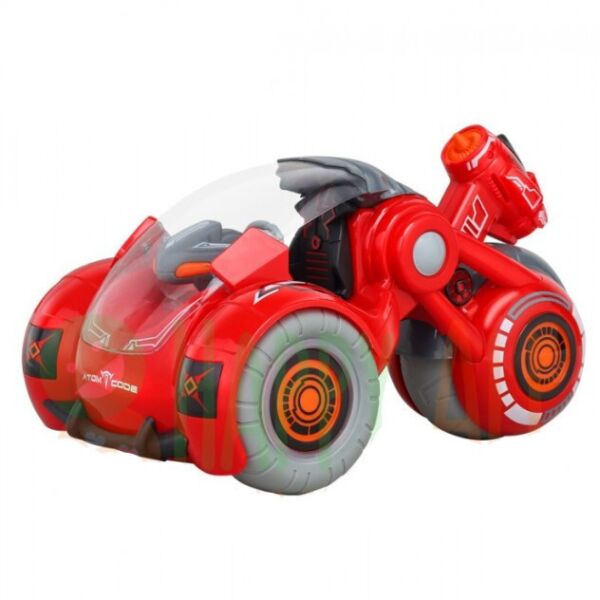 

Радиоуправляемая детская машинка мотоцикл с эффектом дыма и дезинфектором Virus Hunter