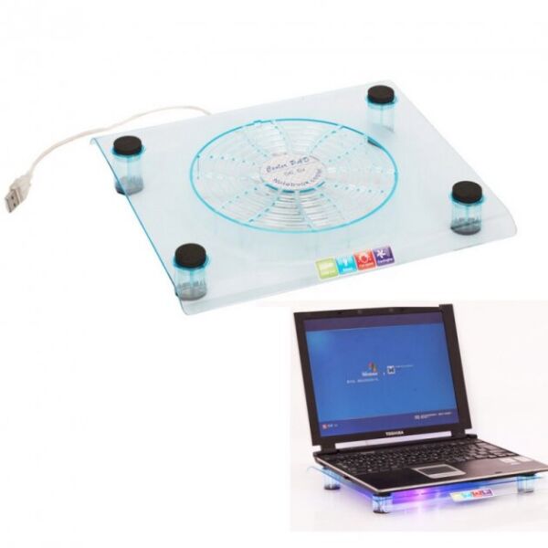 

Прозрачная охлаждающая подставка Laptop Cooler 828