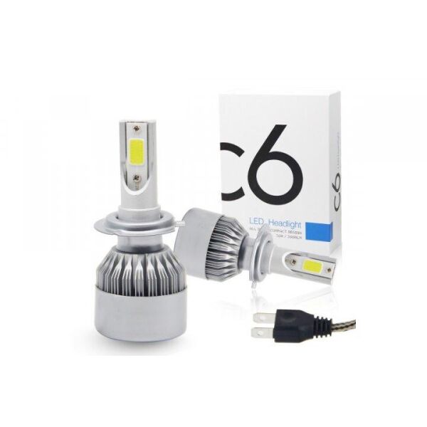

Автомобильные светодиодные LED лампы в фары C6 H7 7600lm 6000K