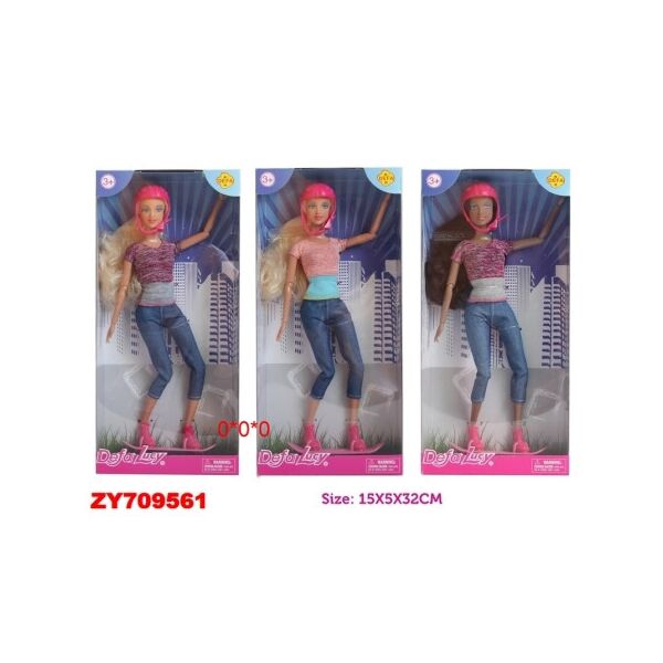 

Кукла DEFA 8375 на скейте 3в.кор.32*5*15 /48/
