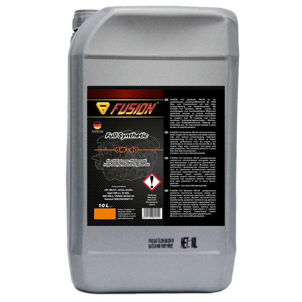 

Моторное масло FUSION Full Syntetic 5W40 10L