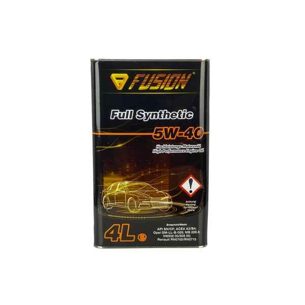 

Моторное масло FUSION Full Syntetic 5W40 4L METAL
