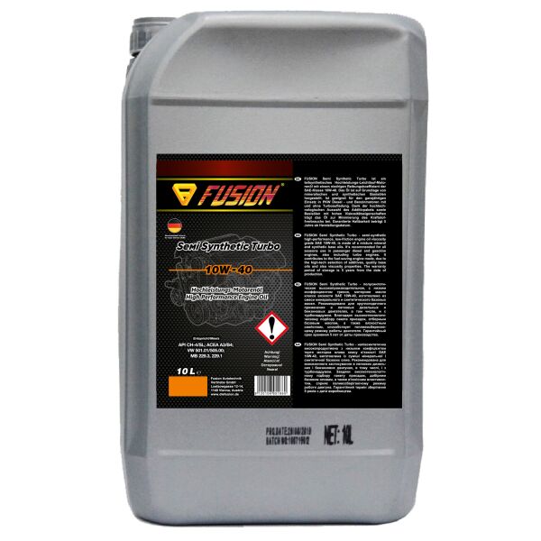 

Моторное масло FUSION Semi Synthetic Turbo 10W-40 10L
