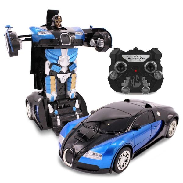 

Машинка трансформер с пультом Bugatti Robot Car Size 112 Синяя 154260