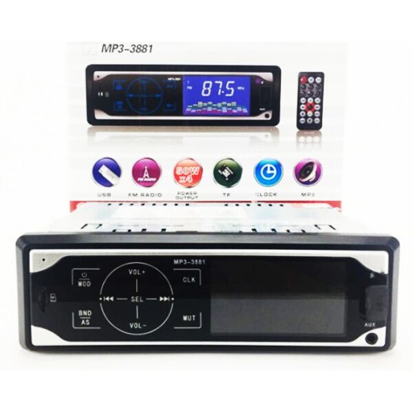 

Автомагнитола MP3 3881 ISO 1DIN Сенсорный Дисплей