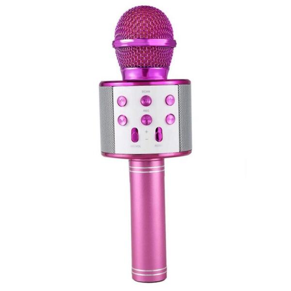 

Микрофон караоке Bluetooth WS858 pink малиновый 154642