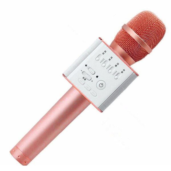 

Беспроводной микрофон караоке bluetooth Q9 розовое золото 154103