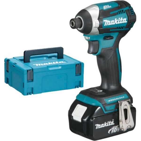 

Винтоверт ударный аккумуляторный Makita DTD170RFJ LXT, 18В, 3Аг х 2шт, DC18RC, Makpac, 175Нм