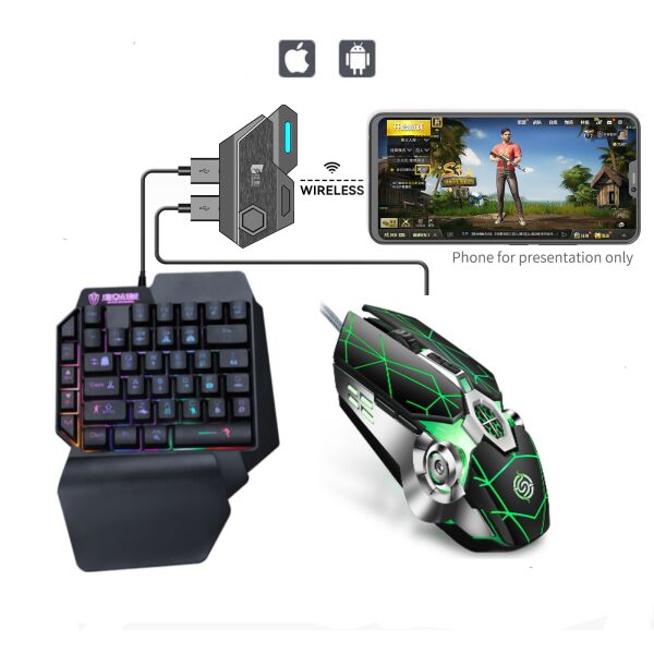 

Мобильный игровой Bluetooth 5.0 адаптер с игровой клавиатурой и мышкой Union Sundy PUBG Mobile Mix SE