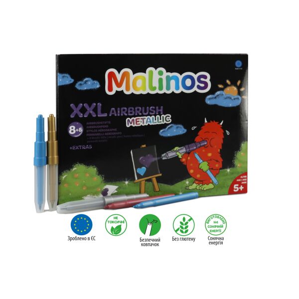 

Фломастери та аерографи металік Malinos Metallic XXL 16 (8 років,9 років,10 років8 шт)