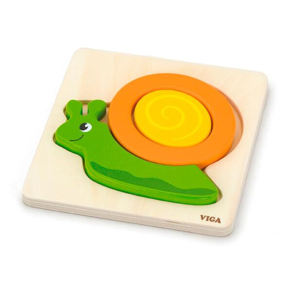 

Дерев'яний міні-пазл Viga Toys Равлик (59931)