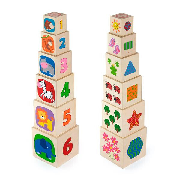 

Дерев'яні кубики-пірамідка Viga Toys з цифрами (50392)