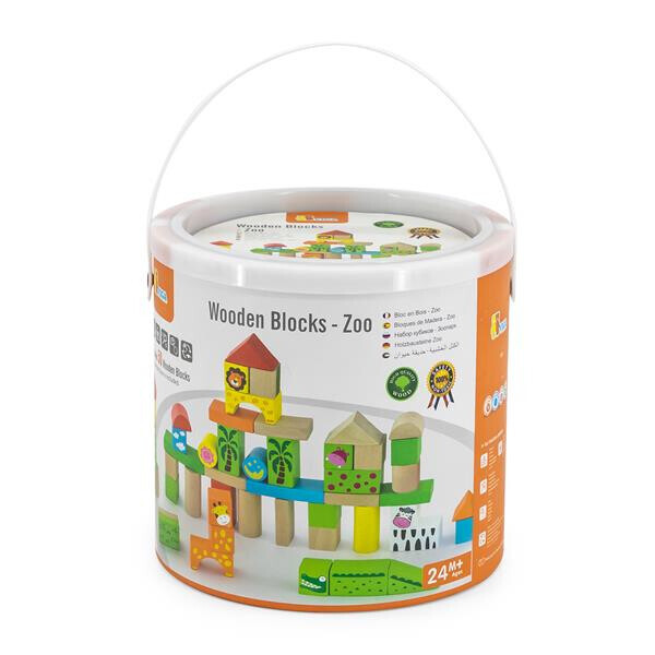 

Дерев'яні кубики Viga Toys Зоопарк, 50 шт., 3 см (50286)
