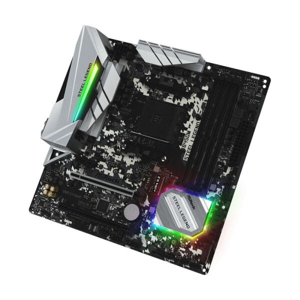 

Мат.плата AM4 (B450) AsRock B450M Steel Legend, B450, 4xDDR4,HDMI/DP, mATX