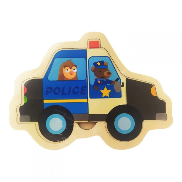 

Деревянная игрушка Пазлы MD 2283 (Полиция)