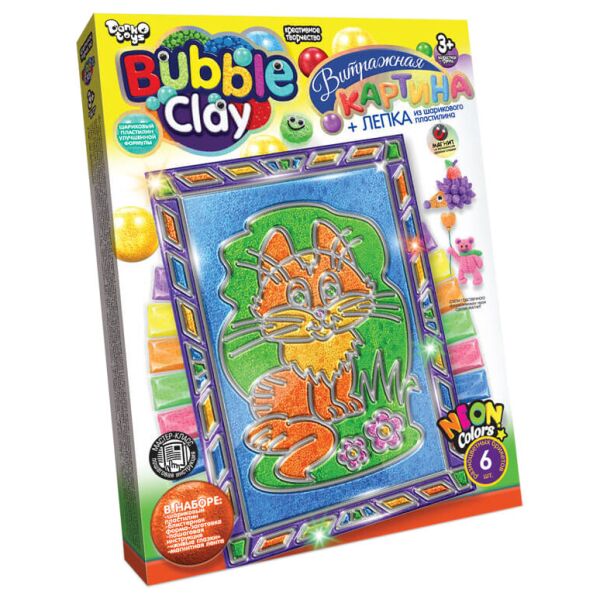 

Набор для творчества Витражная картина Bubble Clay BBC-02 (Котик)