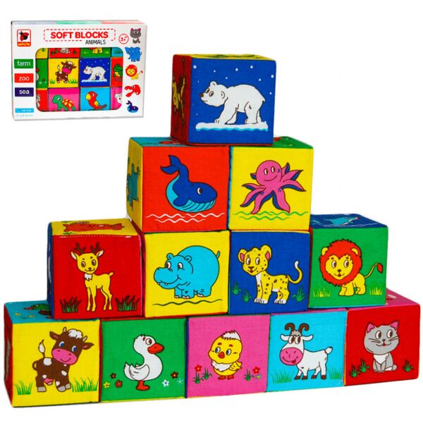 

Игрушка мягконабивная Набор кубиков МС 090601-13