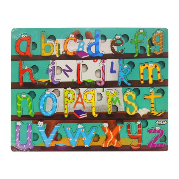 

Деревянная игрушка Пазлы MD 2561-2001/24, 30*22 см (Английский алфавит с глазками)