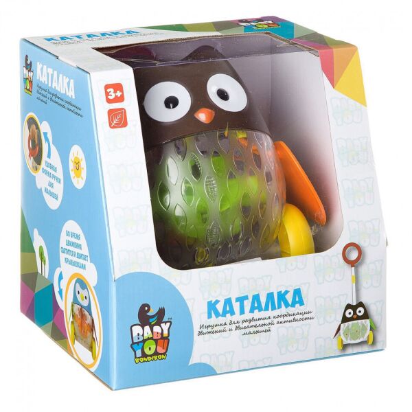 

Детская игрушечная каталка 1601ABC с подсветкой (Сова)