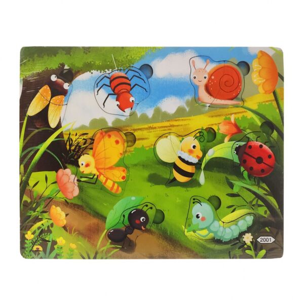 

Деревянная игрушка Пазлы MD 2561-2001/24, 30*22 см (Насекомые)