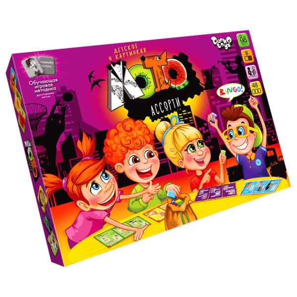 

Детская настольная игра Лото дитяче LTD-Asrt-01 (Ассорти)