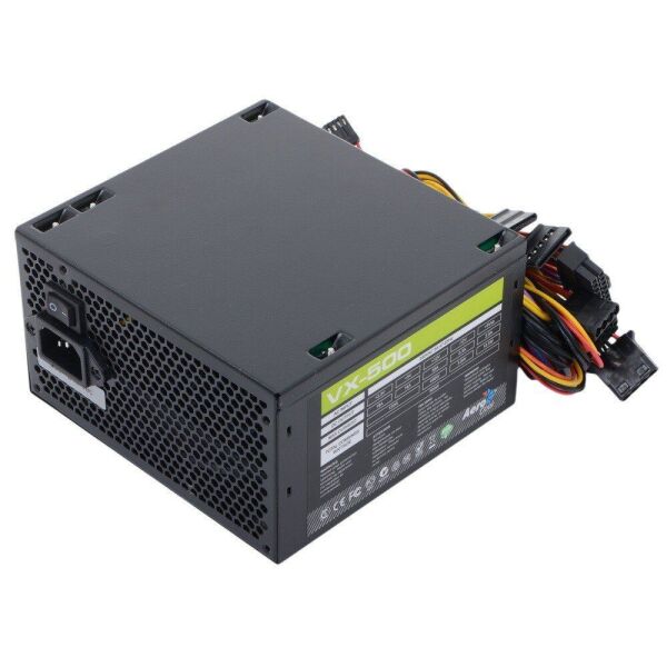 

Блок питания Aerocool 500W VX500 PLUS (53602), 120 mm, 20+4pin, 1x4+4pin, SATA x 3, Molex 4x4pin, 6
