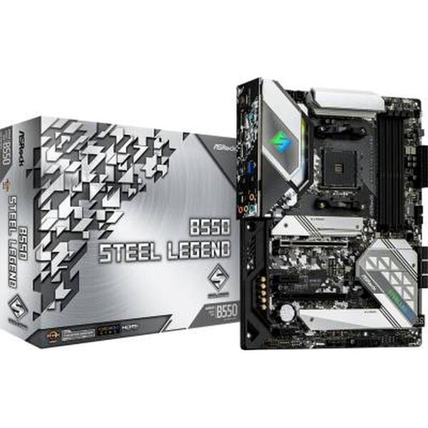 

Мат.плата AM4 (B550) ASRock B550 Steel Legend, B550, HDMI/DP, ATX