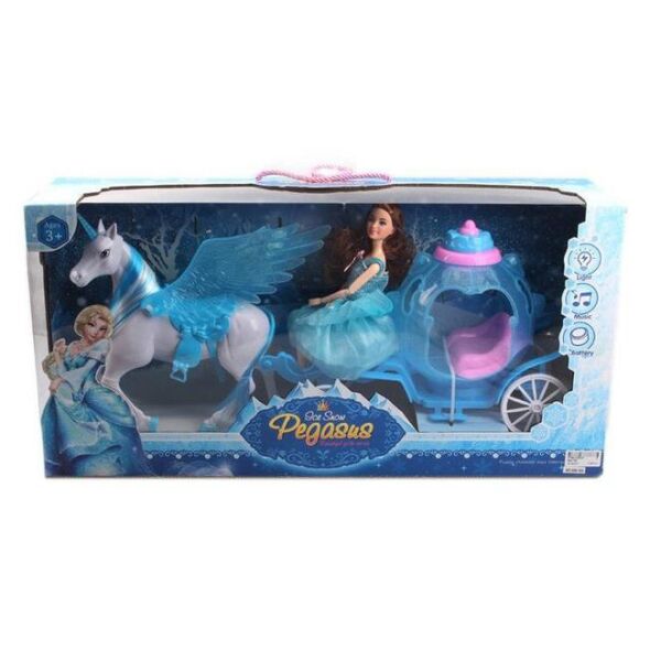 

Игрушечная карета с лошадью и куклой 686-770/1 музыкальная (Blue)