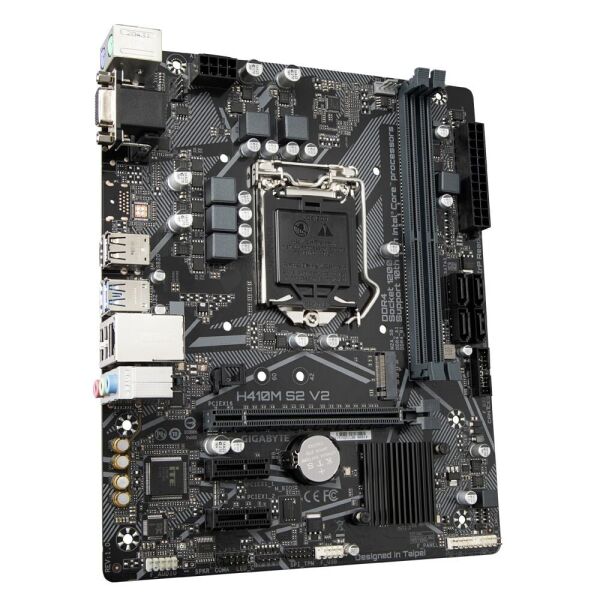 

Мат.плата 1200 (H470) Gigabyte H410M S2 V2, 4xUSB3.2/6xUSB2.0, VGA, MicroATX