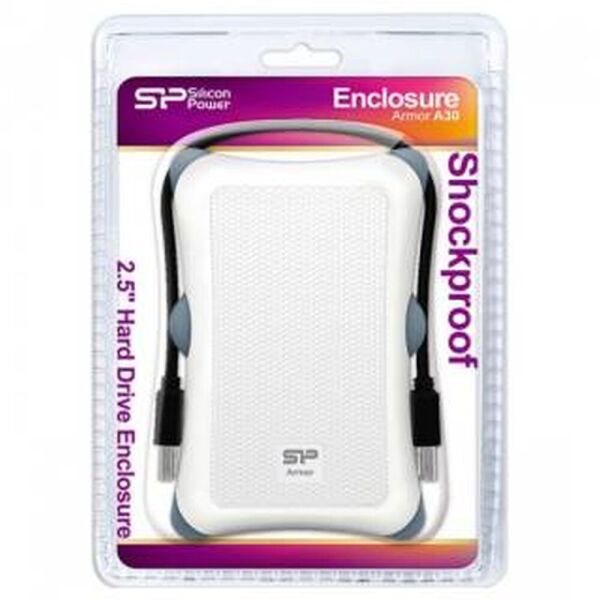 

Карман HDD 2.5" Silicon Power Armor A30, White, USB 3.0, 1xSATA HDD/SSD (SP000HSPHDA30S3W)