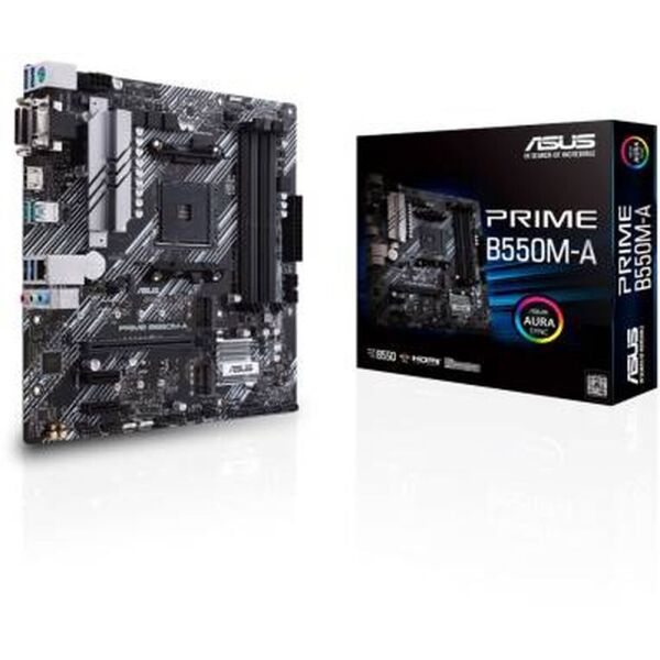 

Мат.плата AM4 (B550) Asus PRIME B550M-A, VGA/DVI-D/HDMI, MicroATX