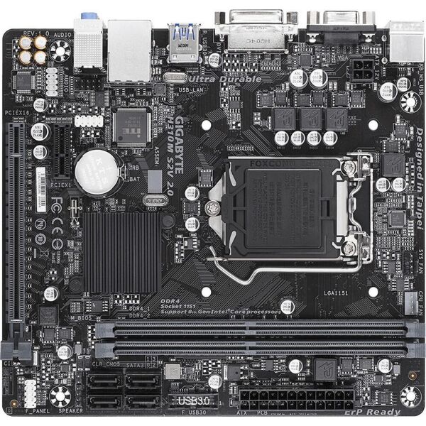 

Мат.плата 1151 (H310) Gigabyte H310M S2V 2.0, H310, 2xDDR4, Int.Video(CPU), 4xSATA3, 1xPCI-E 16x 3.0