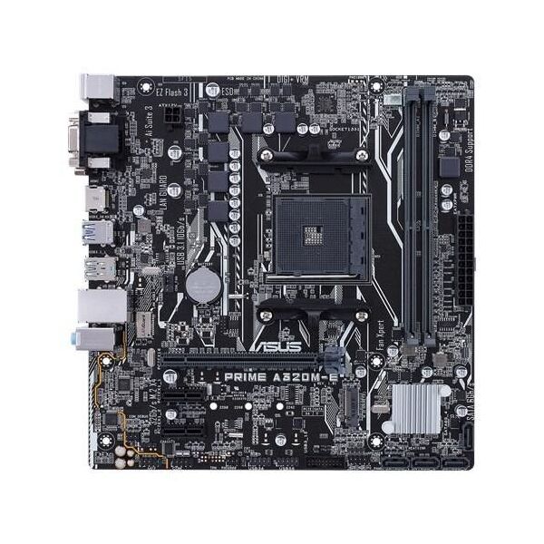 

Мат.плата AM4 (A320) Asus PRIME A320M-E, A320, 2xDDR4, VGA/DVI-D/HDMI, mATX
