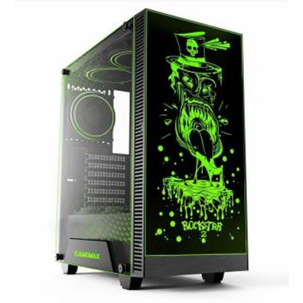

Корпус GameMax RockStar 2 Black, без БП, ATX/microATX/Mini-ITX, 1x120 мм LED, 421x210x460 мм