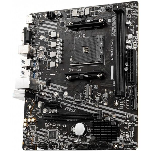 

Мат.плата AM4 (A520) MSI A520M PRO-VH, A520, 2xDDR4, VGA/HDMI, MicroATX