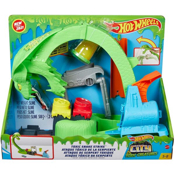 

Трек Хот Вилс Сити Ядовитая Кобра Hot Wheels Toxic Snake Strike GTT93
