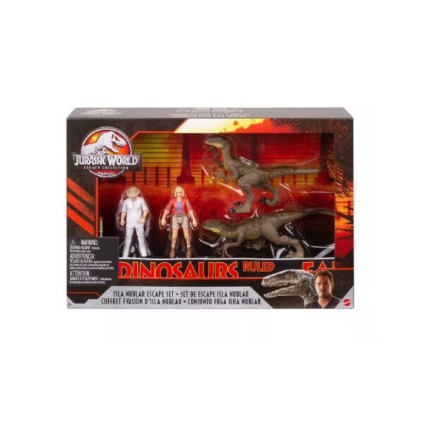 

Фигурки Динозавров Велоцираптор Побег Jurassic World Legacy Collection Isla Nublar Escape Set Mattel GNC33