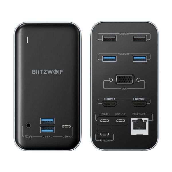 

USB-хаб Blitzwolf BW-TH14 (15 в 1) VGA HDMI USB-C PD