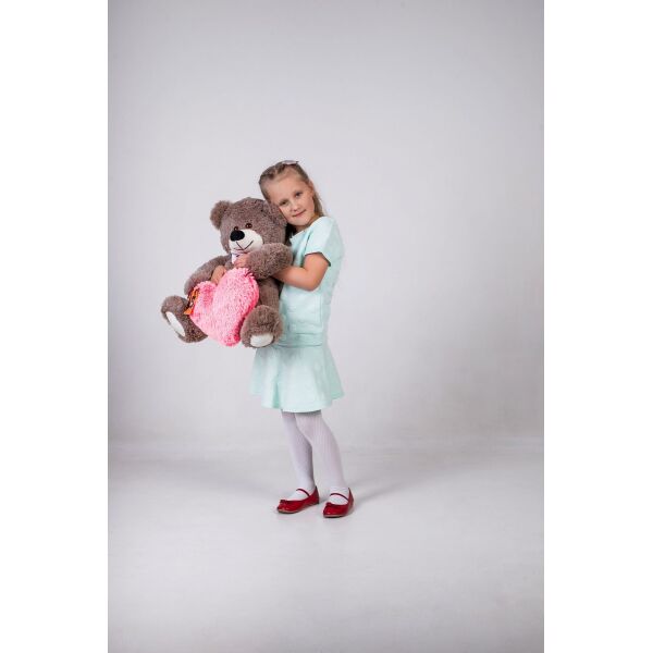 

Плюшевый мишка с сердечком Yarokuz Джеймс 65 см Капучино