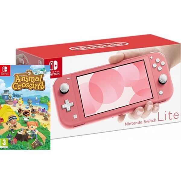 

Игровая консоль Nintendo Switch Lite Coral Bundle (Animal Crossing, 3MNSO, Coral)