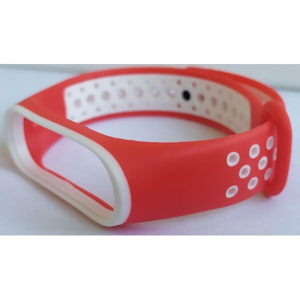 

Ремешок для фитнес браслета Xiaomi Mi Band 3/4 Sport Red/White