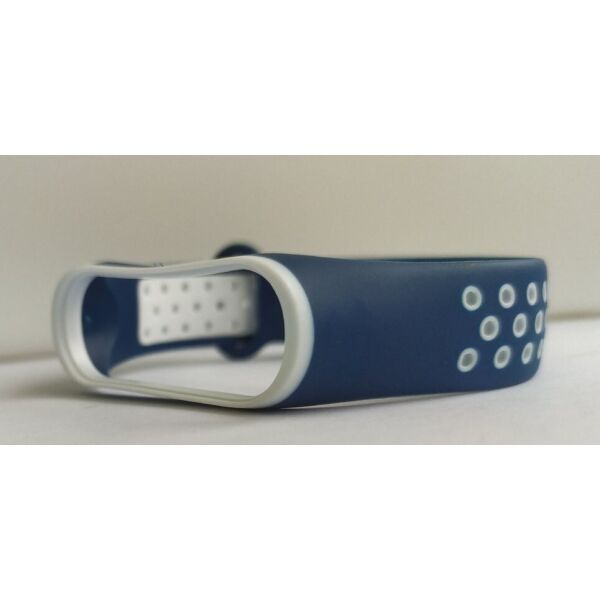 

Ремешок для фитнес браслета Xiaomi Mi Band 3/4 Sport Blue/White