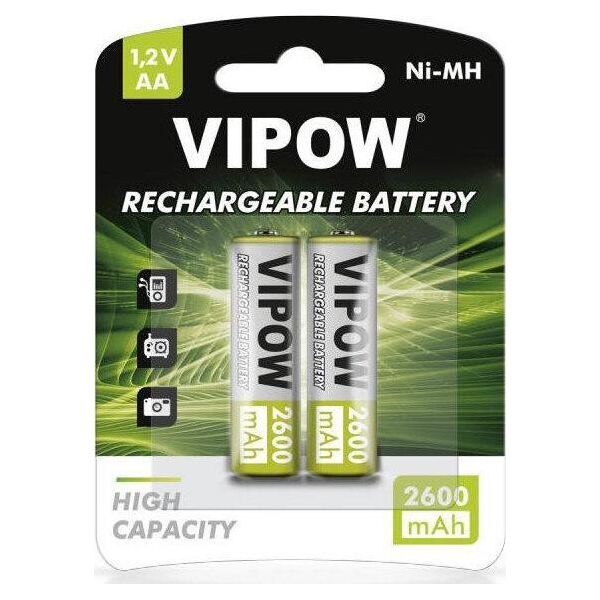 

Аккумулятор "VIPOW" AA / HR6 (1.2V, Ni-Mh, 2600mAh, блистер, 2шт)
