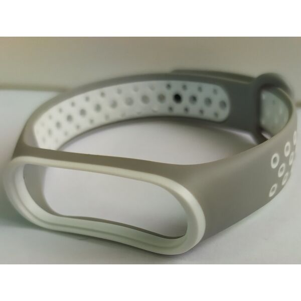 

Ремешок для фитнес браслета Xiaomi Mi Band 3/4 Sport Grey/White