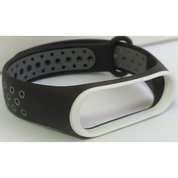 

Ремешок для фитнес браслета Xiaomi Mi Band 3/4 Sport Black/White