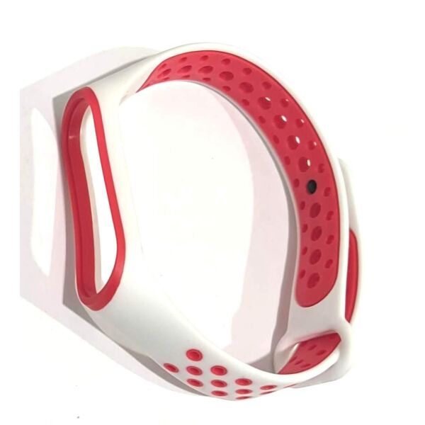 

Ремешок для фитнес браслета Xiaomi Mi Band 3/4 Sport White/Red