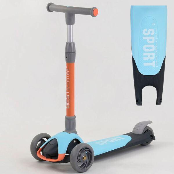 

Трехколесный самокат Best Scooter со складной ручкой Sport Голубой (bs422)
