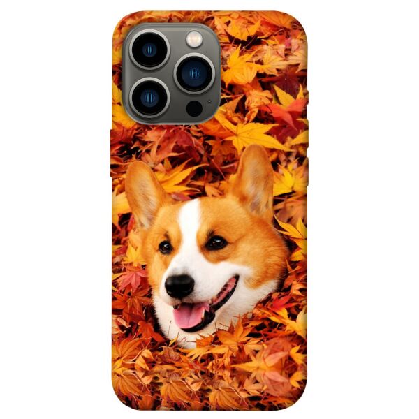 

Чехол itsPrint Корги в листьях для Apple iPhone 13 Pro (6.1)