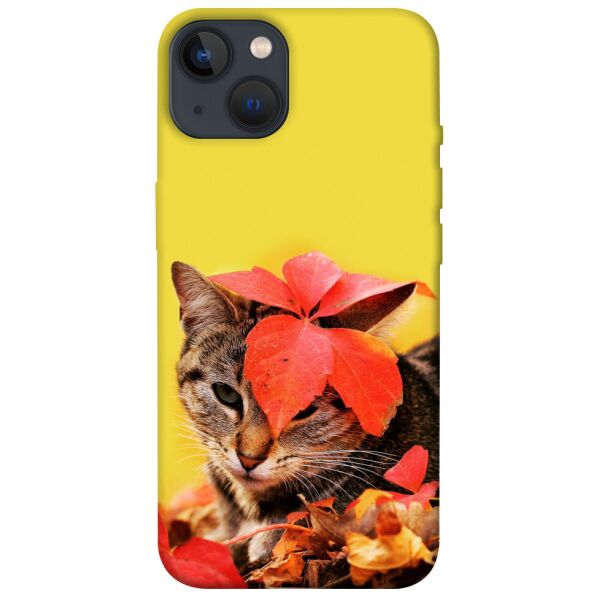 

Чехол itsPrint Осенний котик для Apple iPhone 13 (6.1)