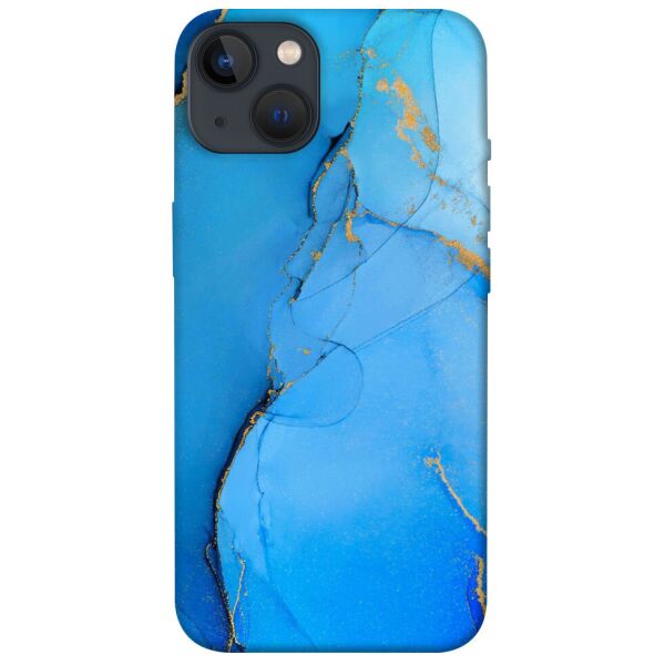 

Чехол itsPrint Синий с золотом для Apple iPhone 13 (6.1)